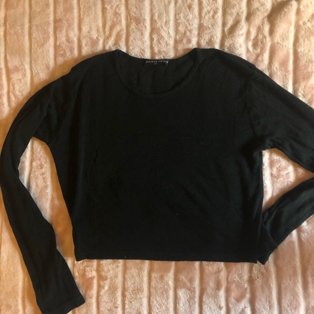 Brandy Melville cropped black sweater